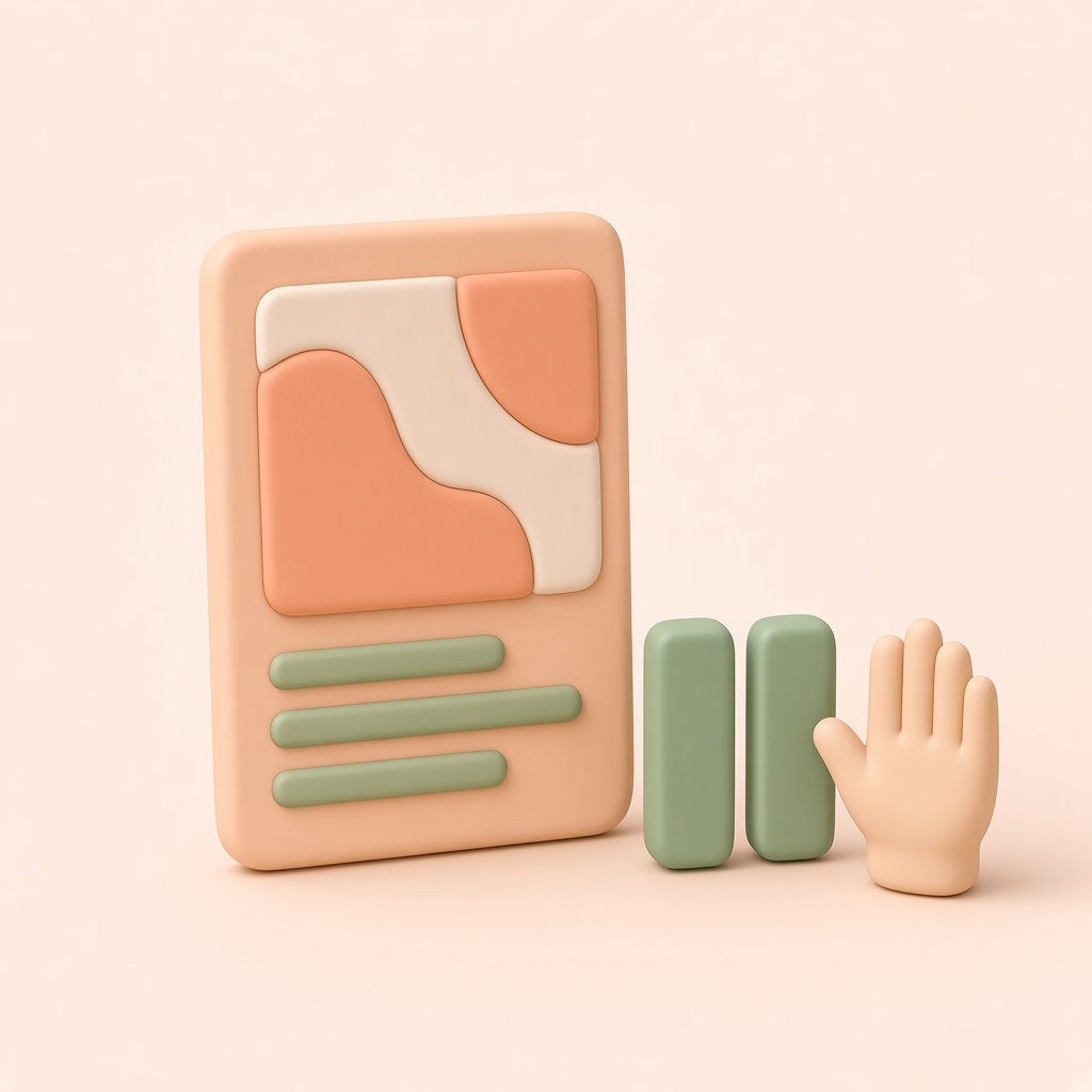 스마트폰 릴스가 있는 3D 클레이 아이콘